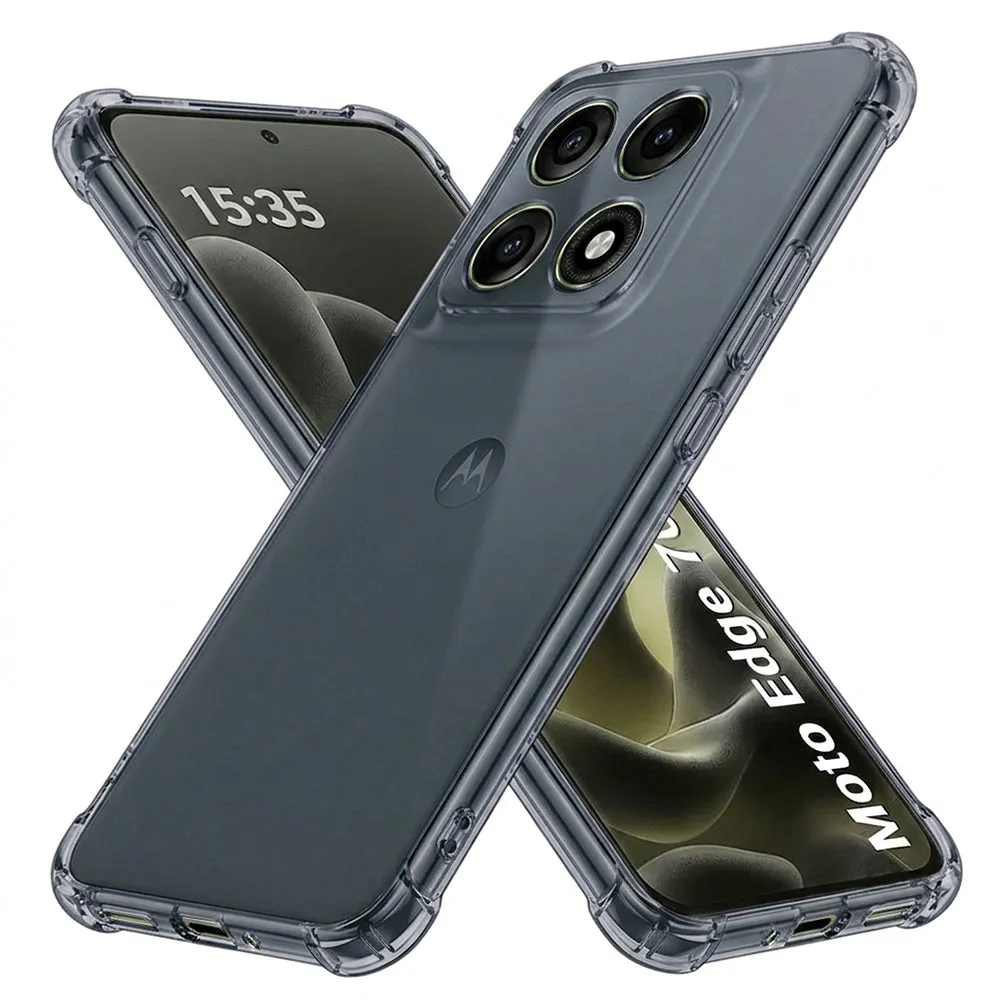 Custodia per Motorola Edge 70 Pro, Techsuit, Shockproof Clear, Fumo - immagine 1
