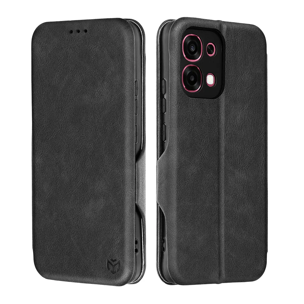 Custodia per Oppo A6 Pro 5G / A6 Pro 4G, Techsuit, Safe Wallet Plus, Nera - immagine 1
