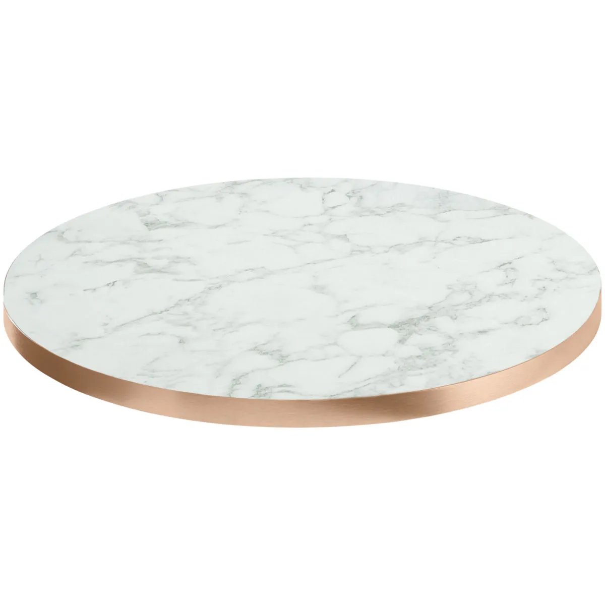 VEGA Piano per tavolo Marvani rotondo; 50x2.5 cm (ØxH); rame/bianco/marmorizzato; rotonda - immagine 1