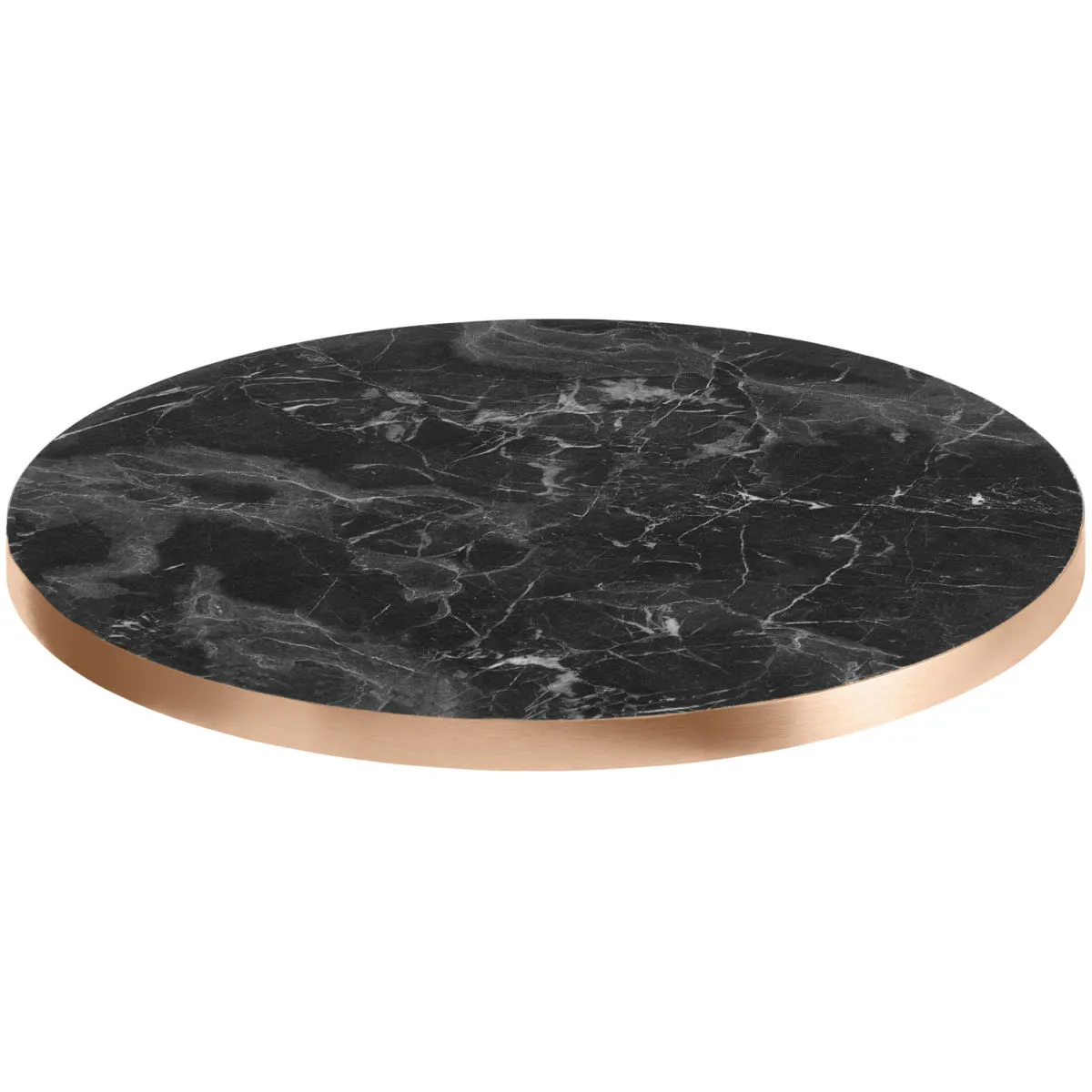 VEGA Piano per tavolo Marvani rotondo; 60x2.5 cm (ØxH); rame/nero/marmorizzato; rotonda - immagine 1