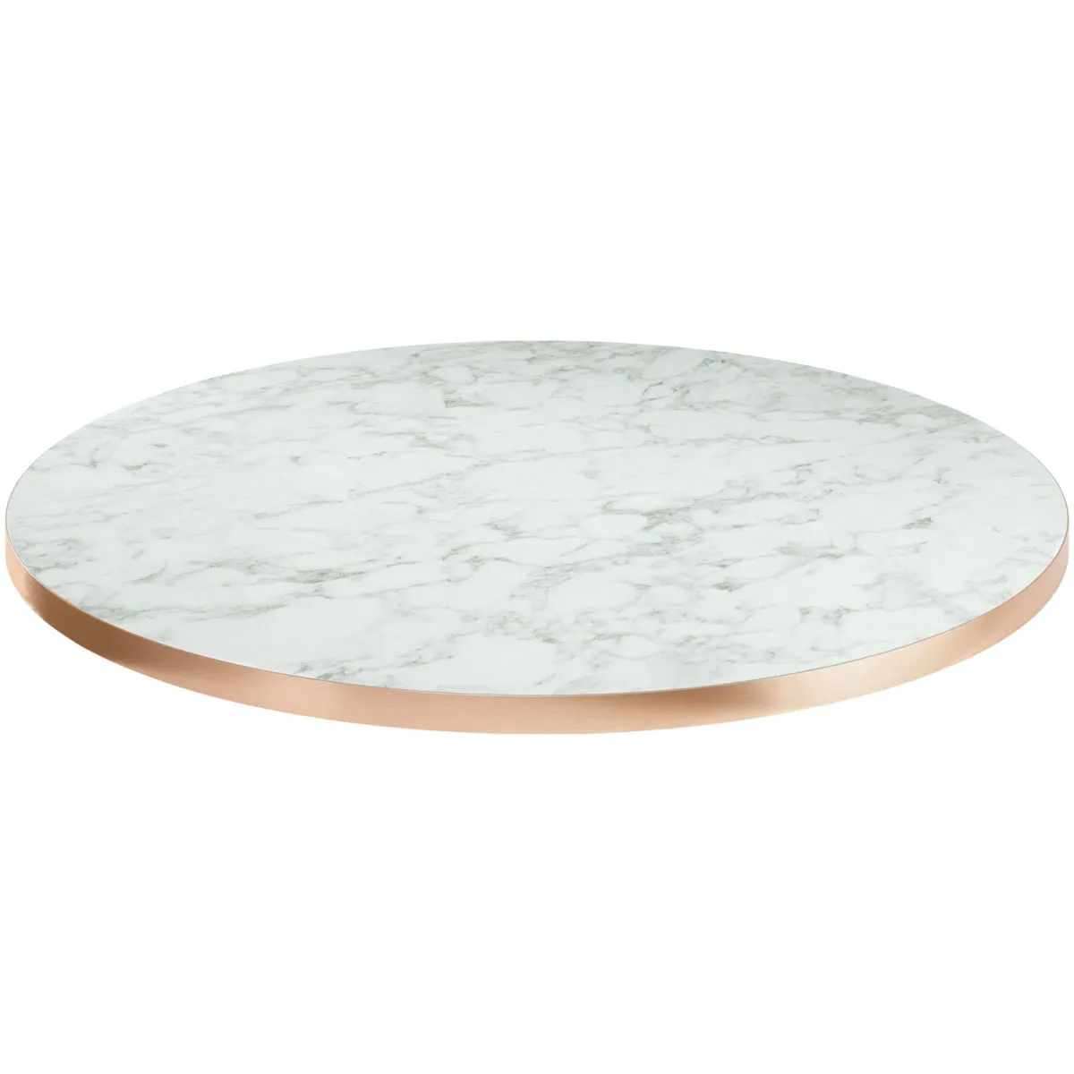 VEGA Piano per tavolo Marvani rotondo; 80x2.5 cm (ØxH); rame/bianco/marmorizzato; rotonda - immagine 1
