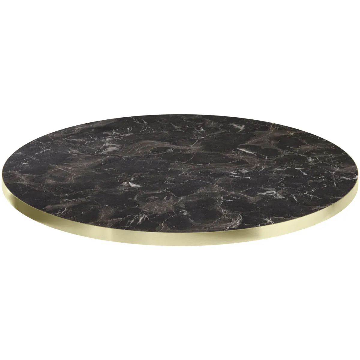 VEGA Piano per tavolo Marvani rotondo; 80x2.5 cm (ØxH); oro/nero/marmorizzato; rotonda - immagine 1