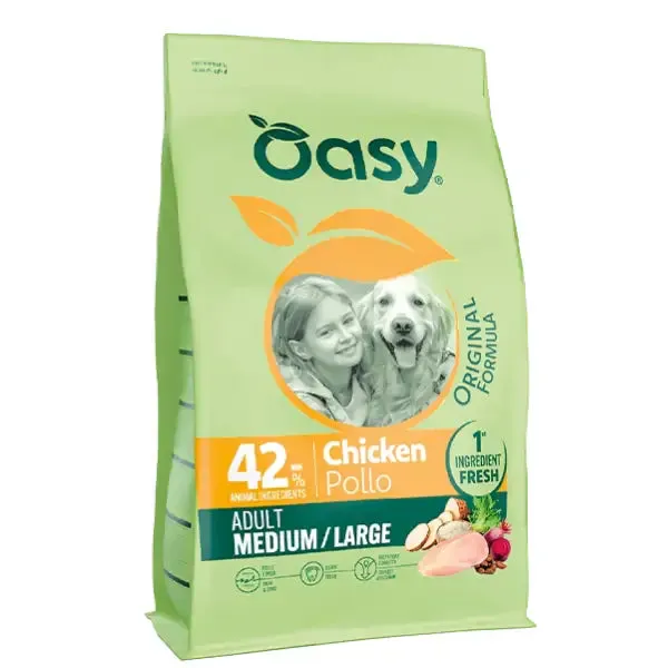 Oasy Dog Adult Medium/Large Pollo 10 kg - Croccantini per cani - immagine 1