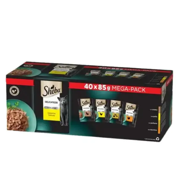 Sheba Delicatezze in gelatina Multipack 40x85 gr Selezione Delicata - immagine 1
