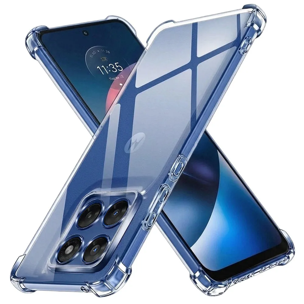 Custodia per Motorola Moto G47 / G37 Power / G37, Techsuit, Shockproof Clear, Trasparente - immagine 1
