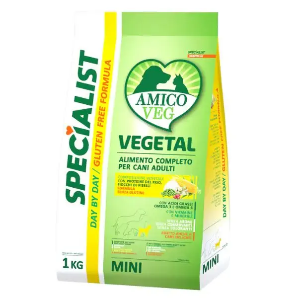 Amico Veg Specialist Day by Day Adult Mini 1 kg (scadenza: 31/12/2026) - Croccantini per cani - immagine 1