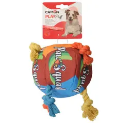 Gioco palla con corde e squeaker Play Puff Camon Diametro 14 cm - Giochi per cani - immagine 1