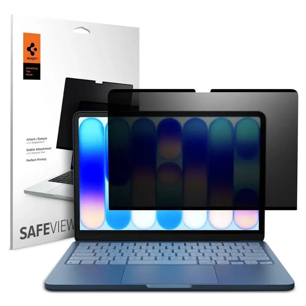 Pellicola Protettiva Schermo Privacy Spigen Safe View Magnetic per Apple MacBook Neo 13 pollici, Plastica AFL11670 - immagine 1