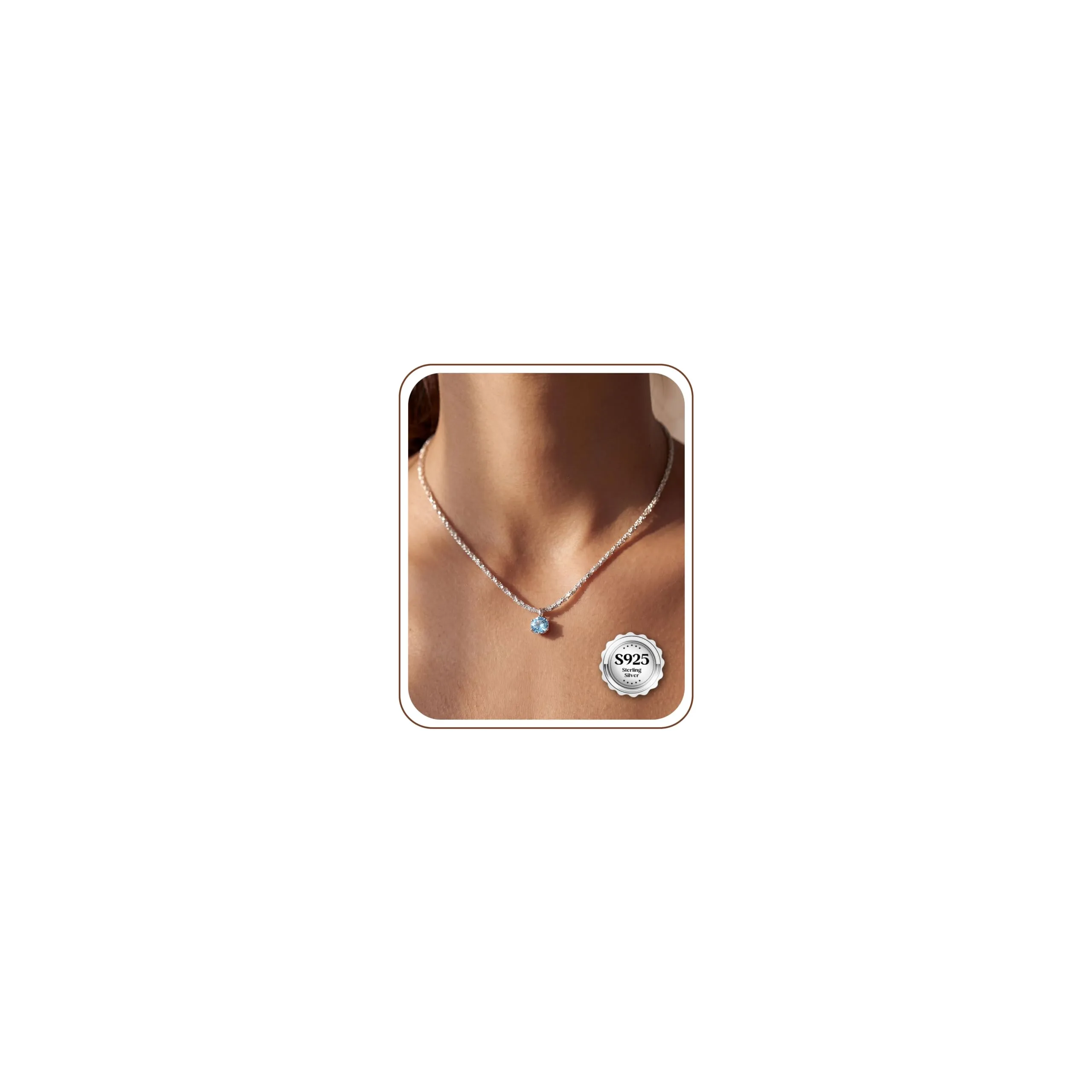 JeweBella Punto Luce Collana Placcato in Argento 925 Donna Ragazza - immagine 1