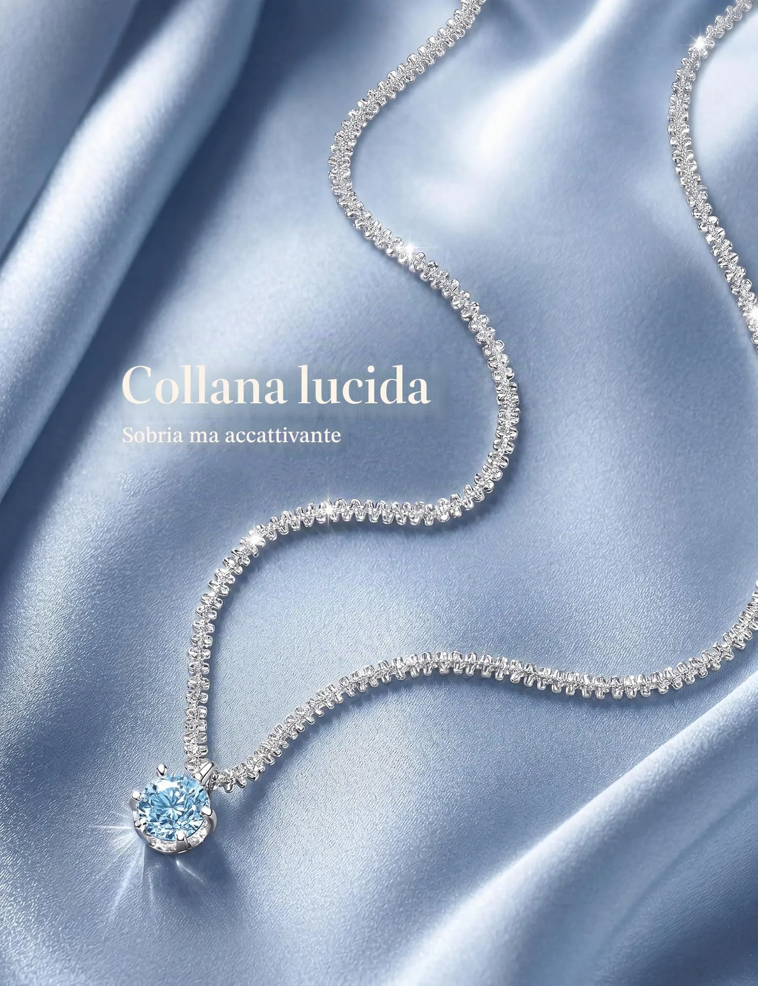 JeweBella Punto Luce Collana Placcato in Argento 925 Donna Ragazza - immagine 6