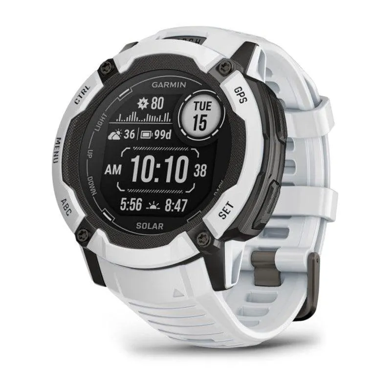 Garmin Instinct 2X Solar Bluetooth GPS NFC 50mm MIP Bianco Grande Resistenza Acqua 10ATM SpO2 Cardio - immagine 1