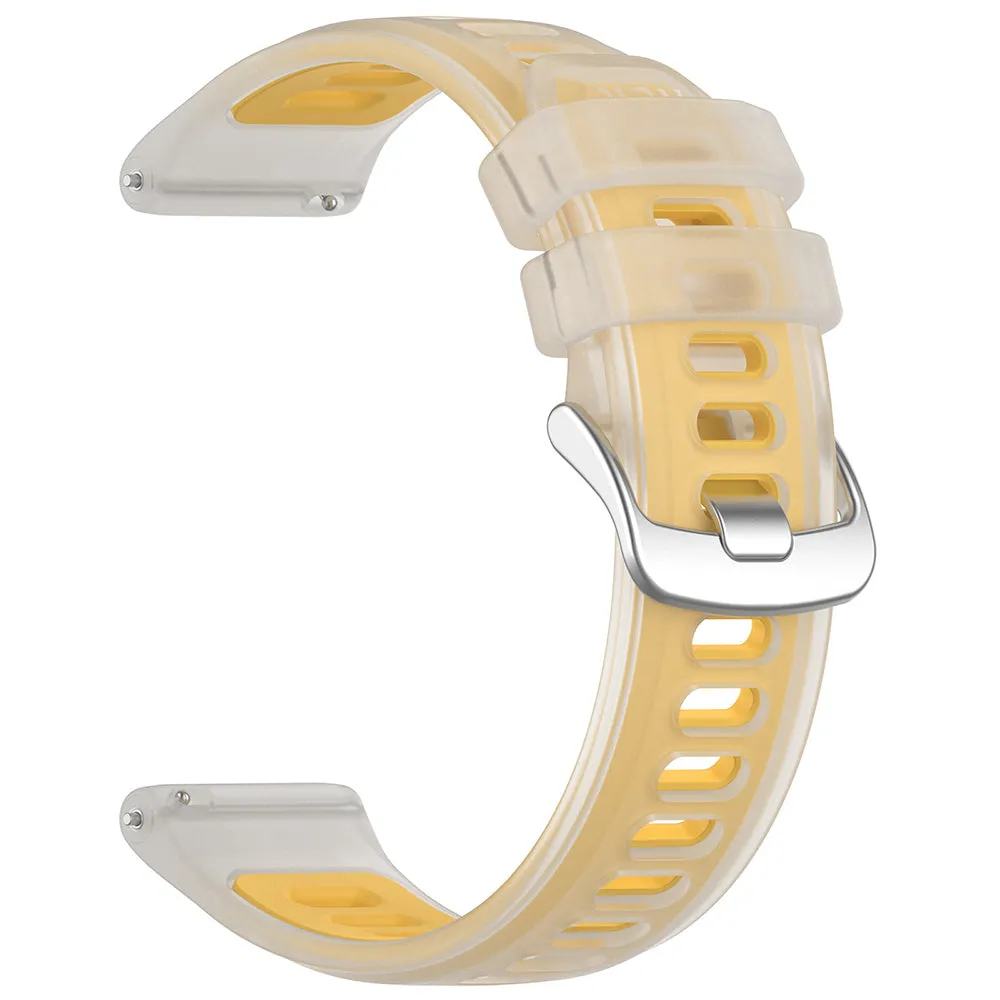 Cinturino Techsuit W084 per Samsung Galaxy Watch / Huawei Watch Series, 22mm, Giallo - immagine 1