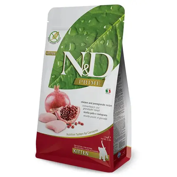 Farmina N&D Prime Feline Grain Free Kitten Pollo e Melograno 300 gr - Croccantini per gatti - immagine 1