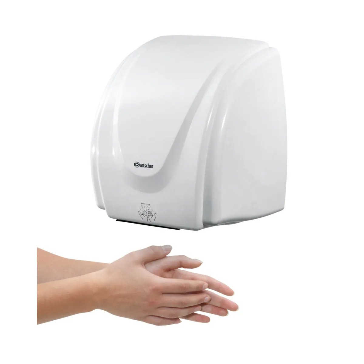 Bartscher Asciugamani elettrico; 24.4x20x26.4 cm (LxHxP); bianco - immagine 1