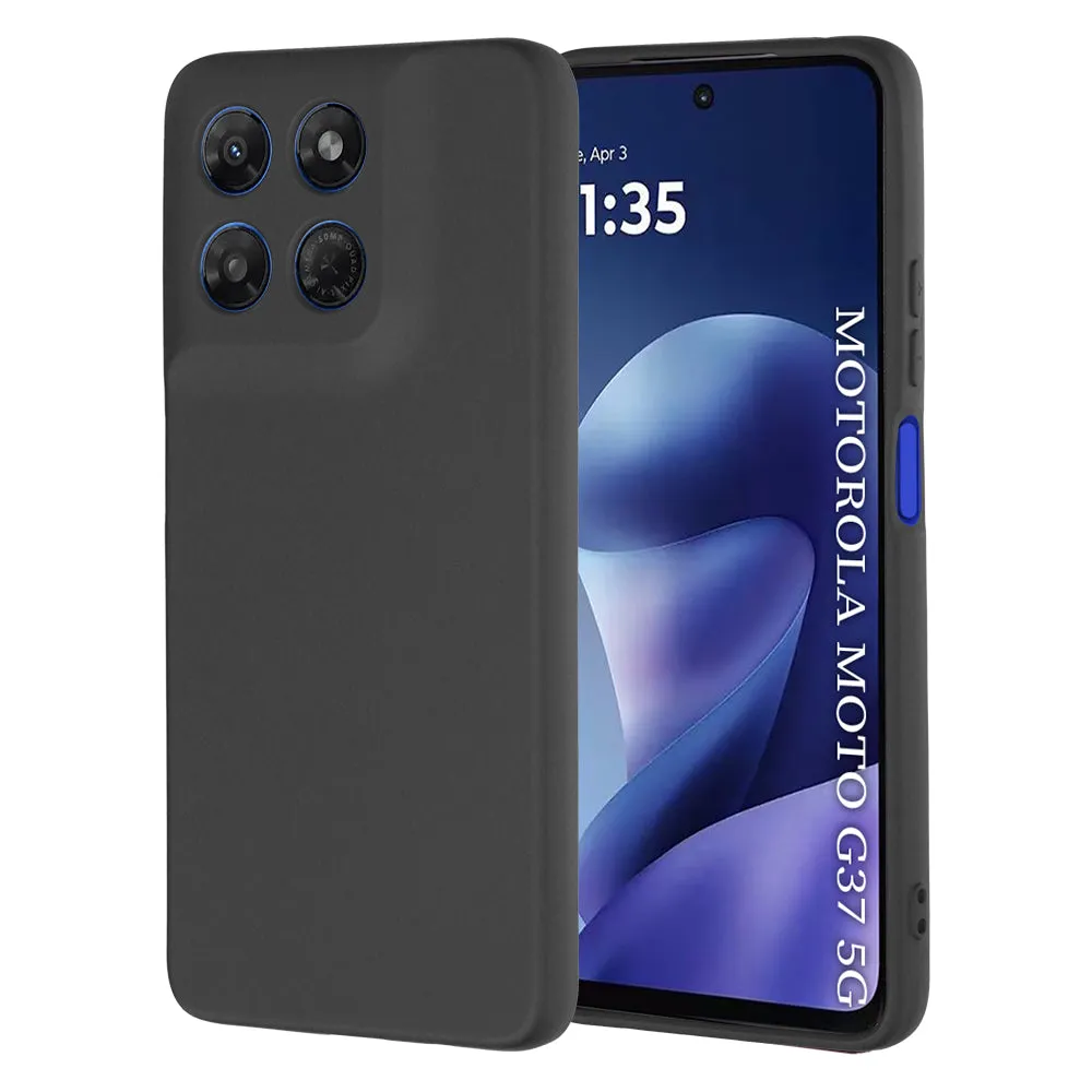 Custodia per Motorola Moto G47 / G37 Power / G37, Techsuit, SoftFlex, Nera - immagine 1