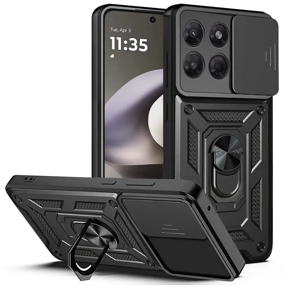 Custodia per Motorola Moto G37 Power, Techsuit, CamShield, Nera - immagine 1