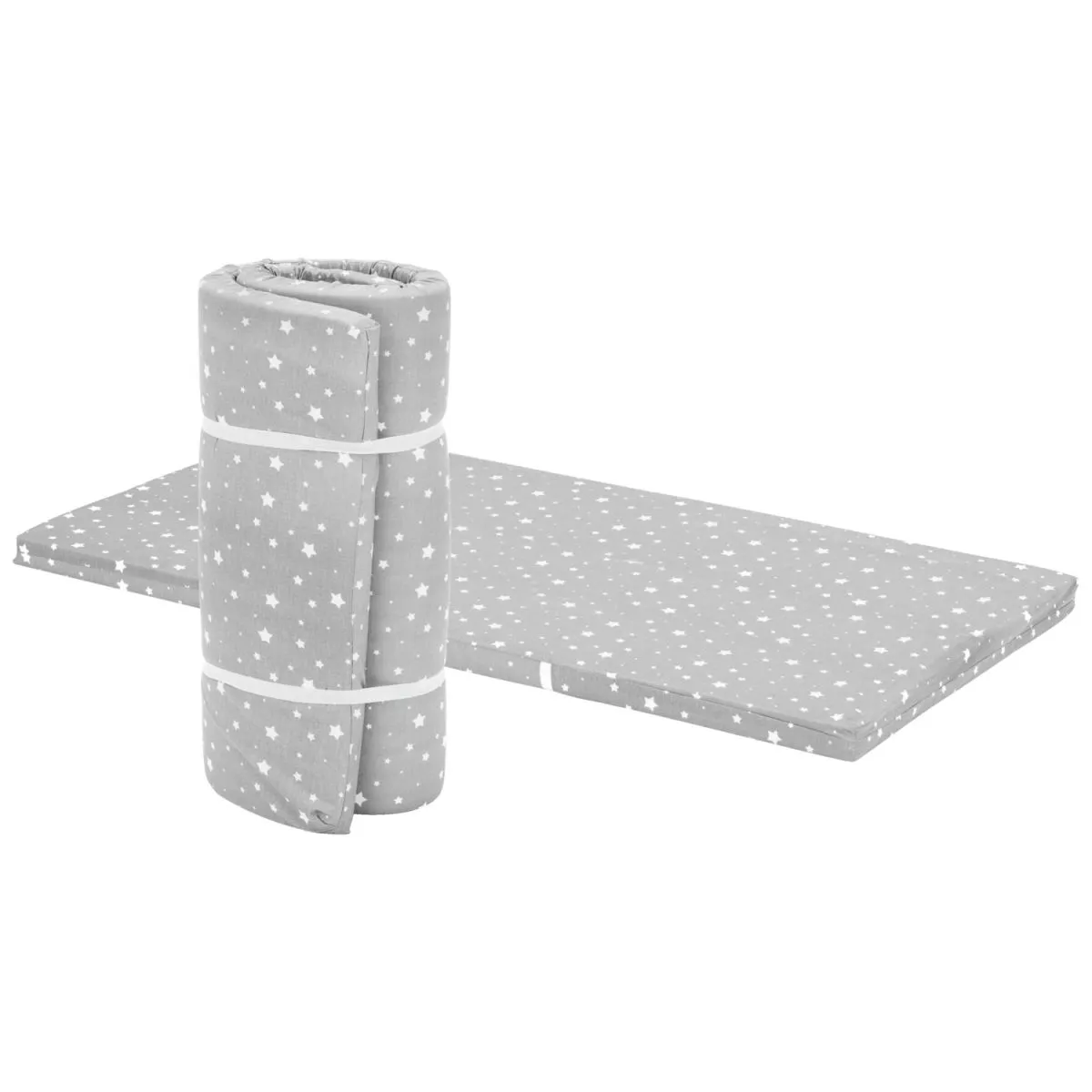 fillikid Materasso da viaggio Bambina; 120x60x60x4 cm (LxLxPxH); grigio chiaro - immagine 1