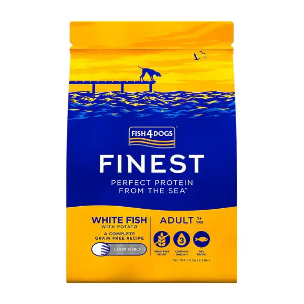 Fish4Dogs Ocean White Fish Large 1,5 kg - Croccantini per cani - immagine 1
