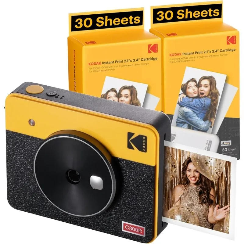 Fotocamera Kodak Mini Shot Retro 3 + stampante fotografica a sublimazione + 60 foto - immagine 1