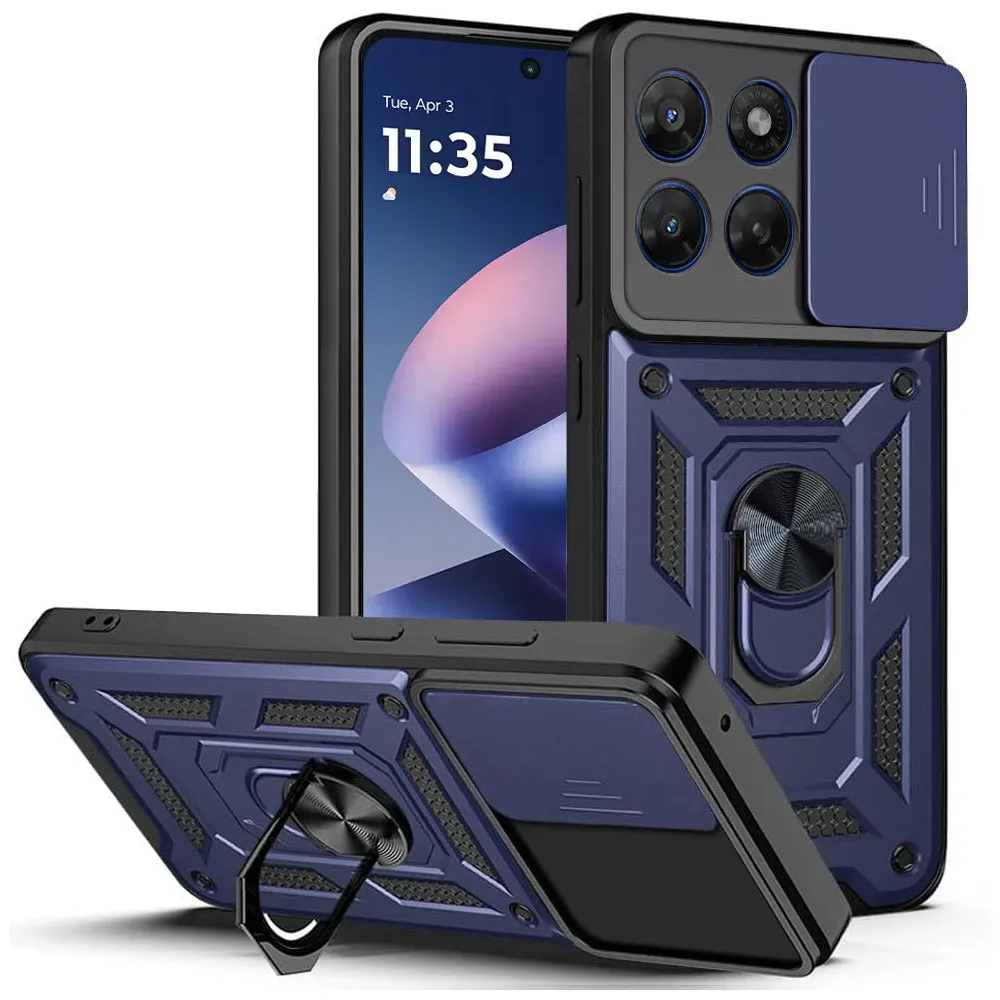 Custodia per Motorola Moto G47 / G37, Techsuit, CamShield, Blu - immagine 1