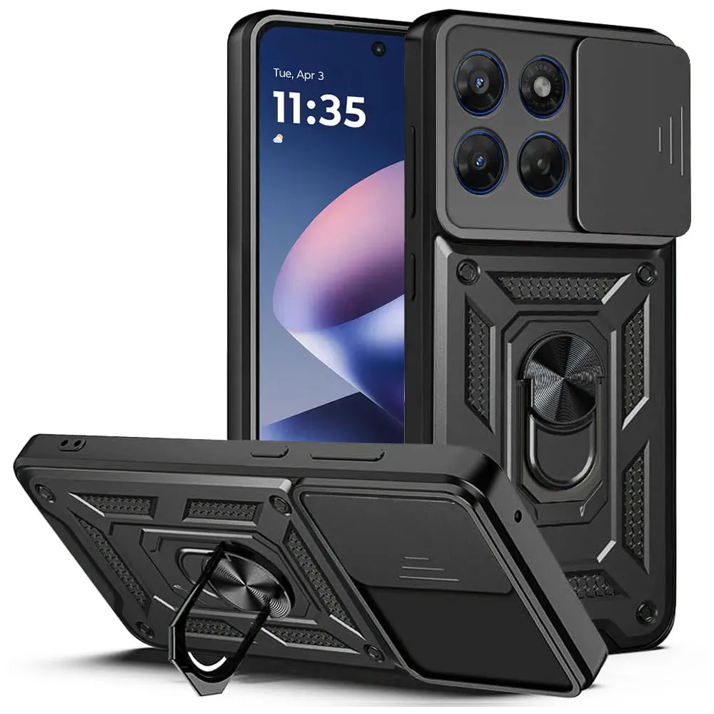 Custodia per Motorola Moto G47 / G37, Techsuit, CamShield, Nera - immagine 1
