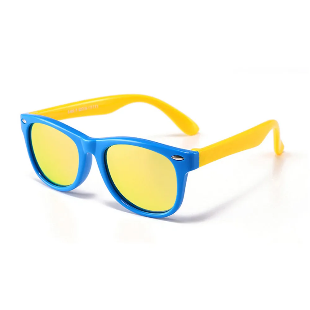 Occhiali da Sole per Bambini Techsuit D802, Polarizzati, Protezione UV, Blu Gialli - immagine 1