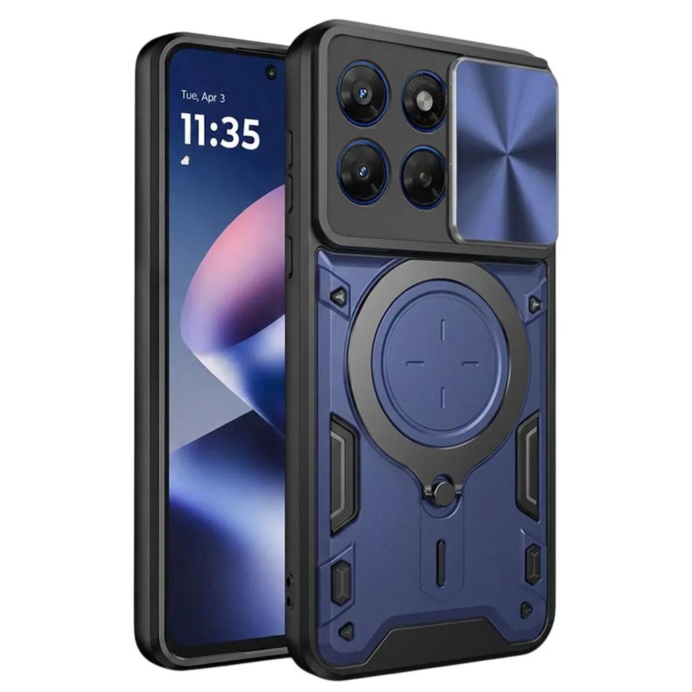 Custodia per Motorola Moto G47 / G37, Techsuit, CamGuard Pro, Blu - immagine 1
