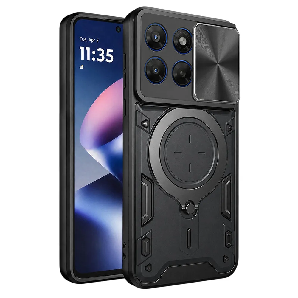 Custodia per Motorola Moto G47 / G37, Techsuit, CamGuard Pro, Nera - immagine 1