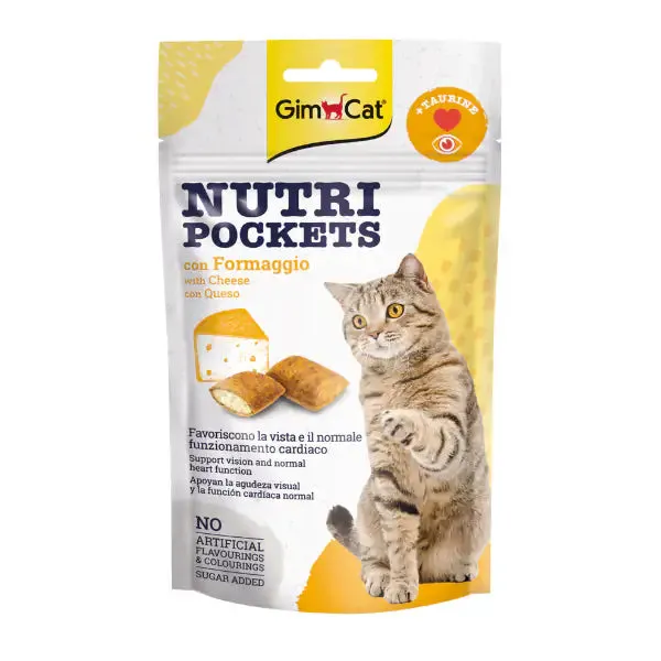 Gimcat Nutripockets 60 gr Formaggio e taurina - immagine 1