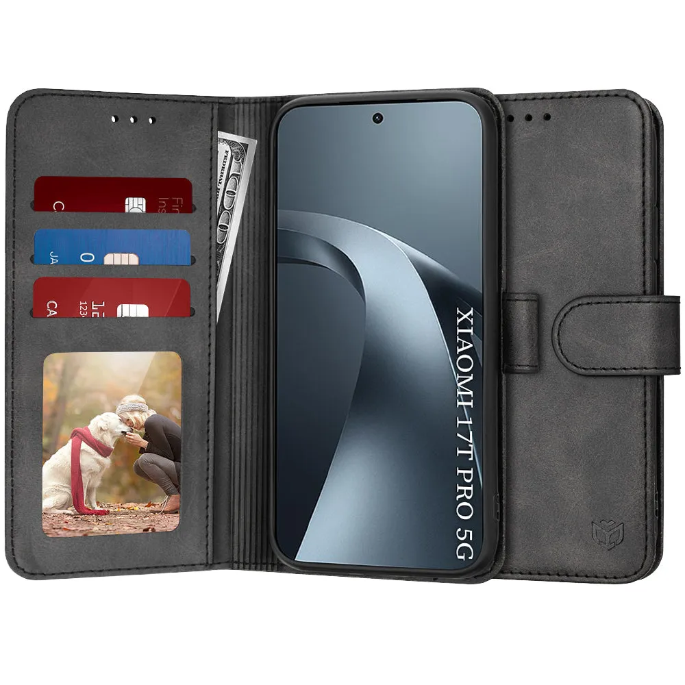 Custodia per Xiaomi 17T Pro, Techsuit, Diary Book, Nera - immagine 1
