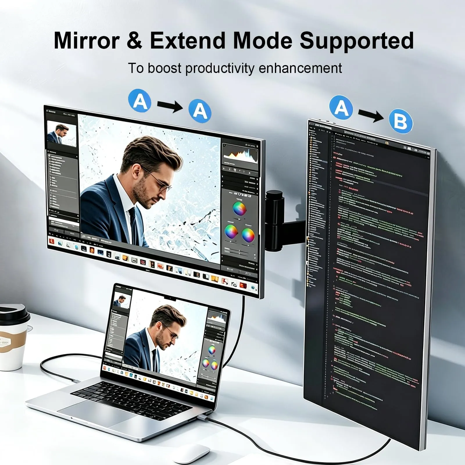 Cavo USB C HDMI 4K@60Hz 2M, Cavo Tipo C a HDMI UHD, Thunderbolt 4/3 a HDMI Compatible con iPhone 17/16/15, MacBook Pro/Air, iMac, iPad, Galaxy S25/S24/S23, Surface, Dell, HP, Chromebook - immagine 3