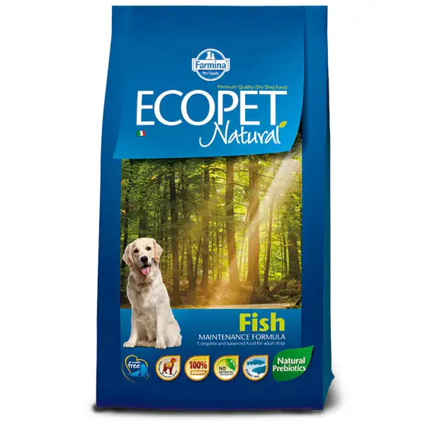 Ecopet Natural Pesce Medium 12 kg - Croccantini per cani - immagine 1
