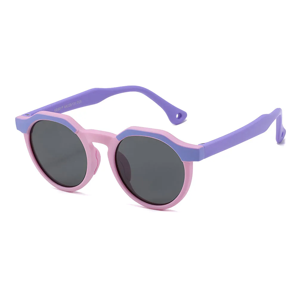 Occhiali da Sole Bambini Techsuit 601, Polarizzati, Protezione UV, Viola Rosa - immagine 1