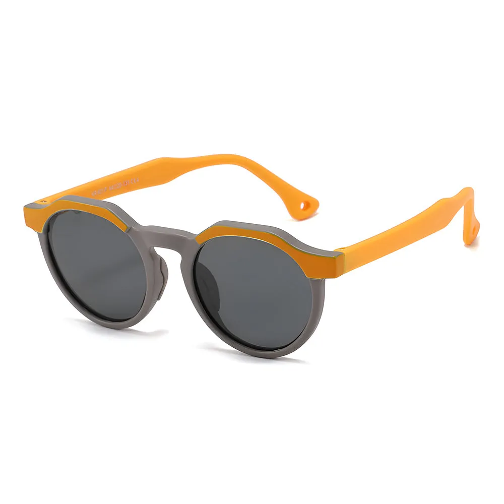 Occhiali da Sole Bambini Techsuit 601, Polarizzati, Protezione UV, Arancione Grigio - immagine 1