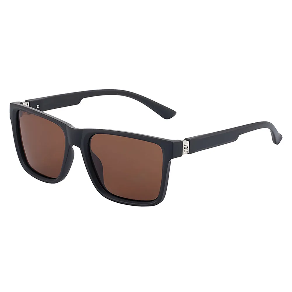 Occhiali da Sole Uomo Techsuit 8506, Polarizzati, Protezione UV, Marrone Opaco Grigio - immagine 1