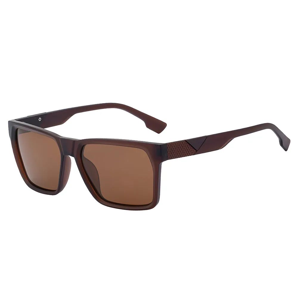 Occhiali da Sole Uomo Techsuit 8500, Polarizzati, Protezione UV, Marrone - immagine 1