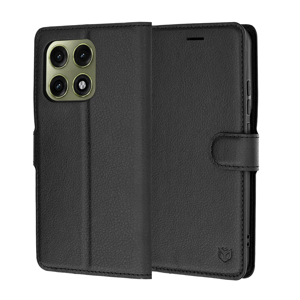 Custodia per Motorola Edge 70 Pro, Techsuit, Leather Folio, Nera - immagine 1