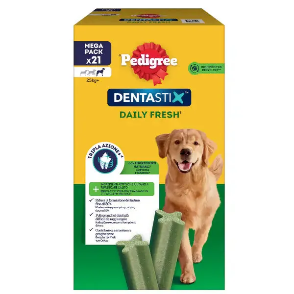 Pedigree Dentastix Fresh Large snack per l'igiene orale 21 Stick - immagine 1