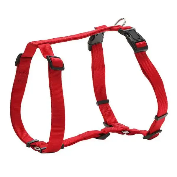 Pettorina ad H Doppia regolazione in nylon PetUp Rosso Taglia 6 Torace 85 cm 2,5 cm - immagine 1