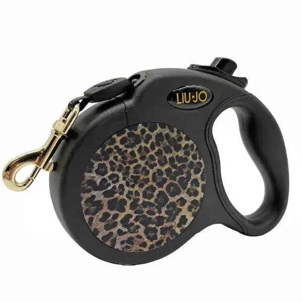 Guinzaglio retrattile per cani Liu Jo Pets Nero maculato - Lunghezza 5 metri - immagine 1