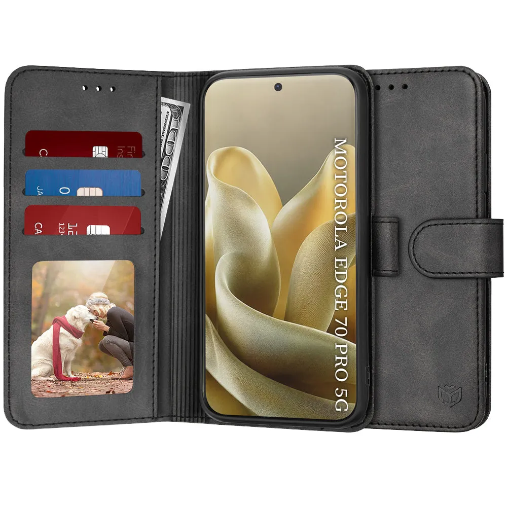 Custodia per Motorola Edge 70 Pro, Techsuit, Diary Book, Nera - immagine 1