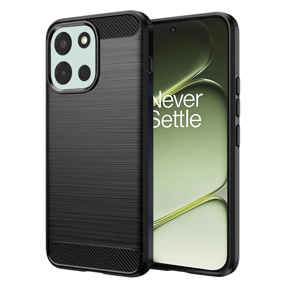 Custodia per OnePlus Nord 6, Techsuit, Carbonio, Nera - immagine 1