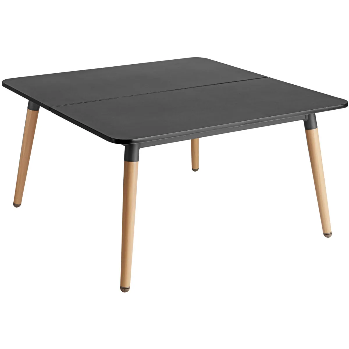 VEGA Tavolino da esterno Gimani; 80x80x48 cm (LxLxH); Piano tavolo antracite, struttura marrone; quadrata - immagine 1