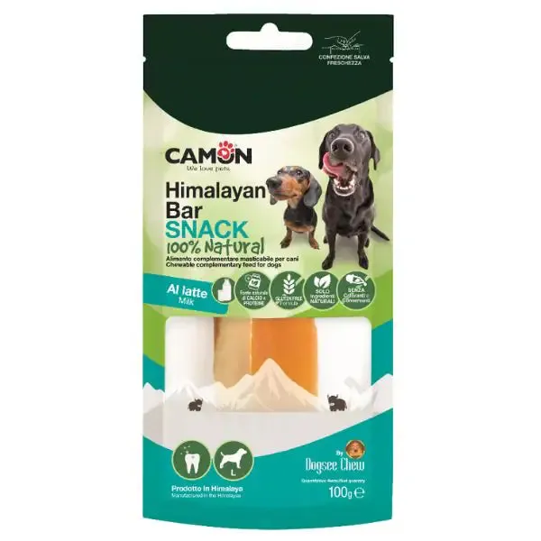 Camon Snack Barrette al latte Himalaya Barrette naturali al latte - 100gr - immagine 1