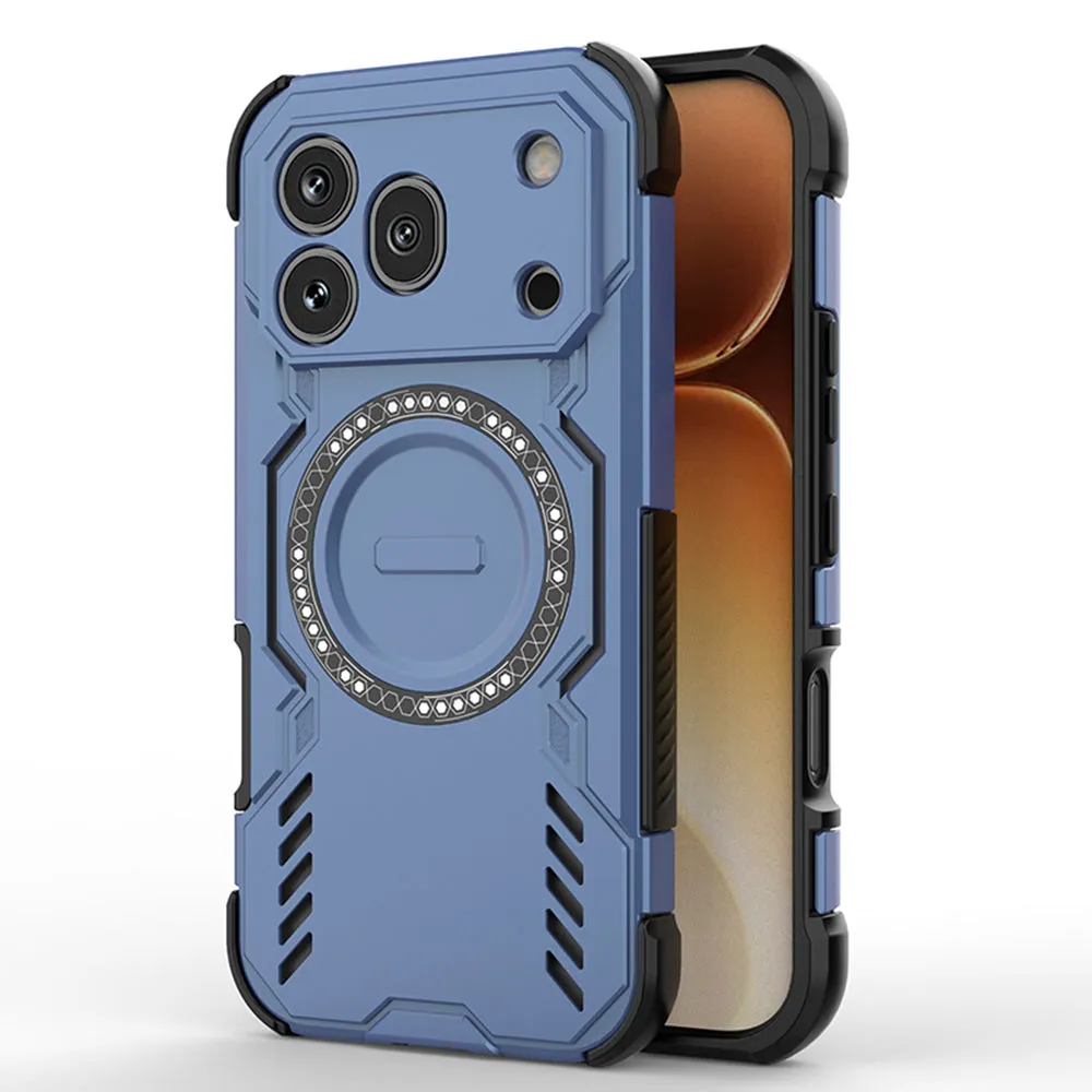 Custodia MagSafe per Honor 600 Pro, Techsuit, ArmorMag, Blu - immagine 1