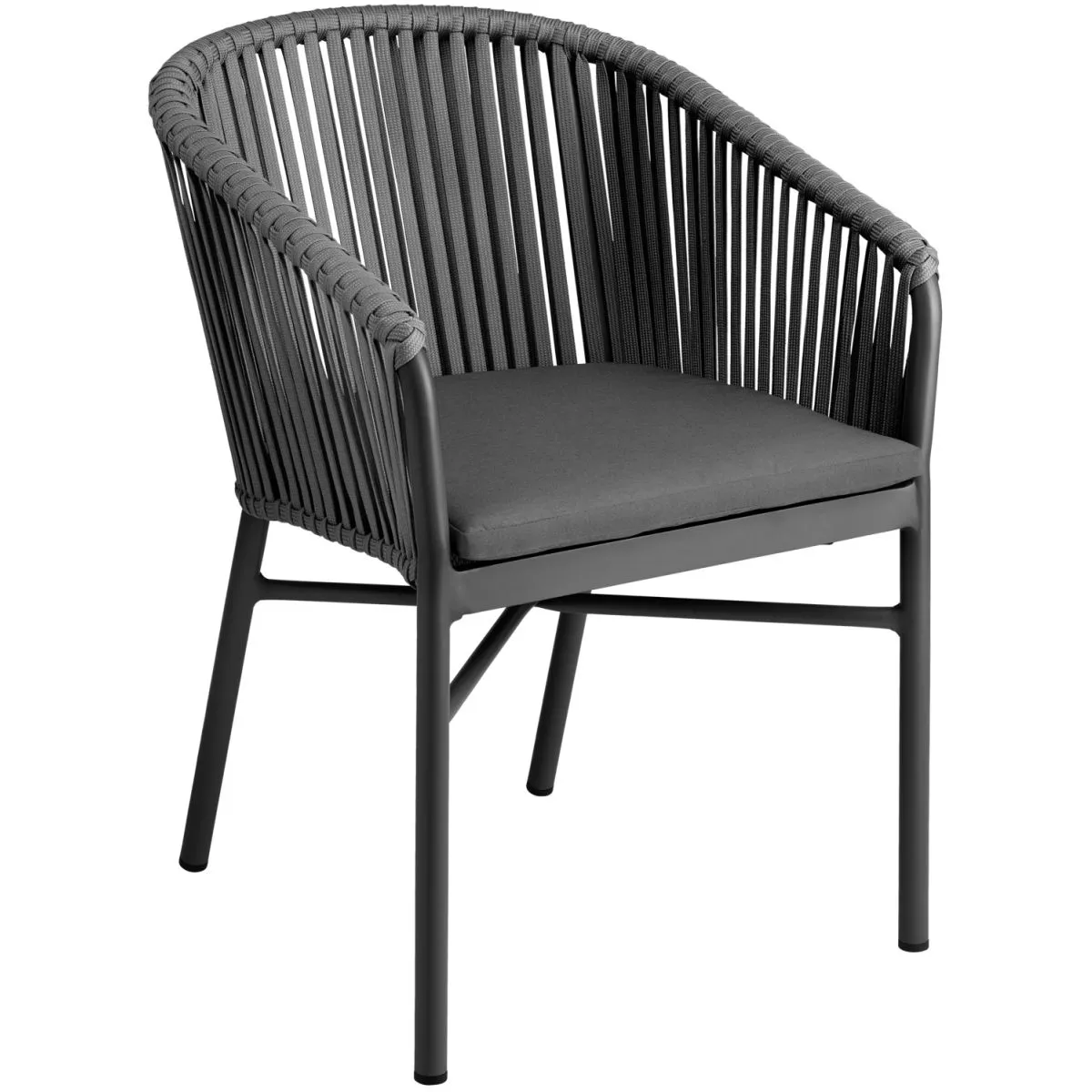 2x VEGA Sedia da esterno Esperia; 58x60x82 cm (LxPxH); antracite; 2 pz. / Pacco - immagine 1