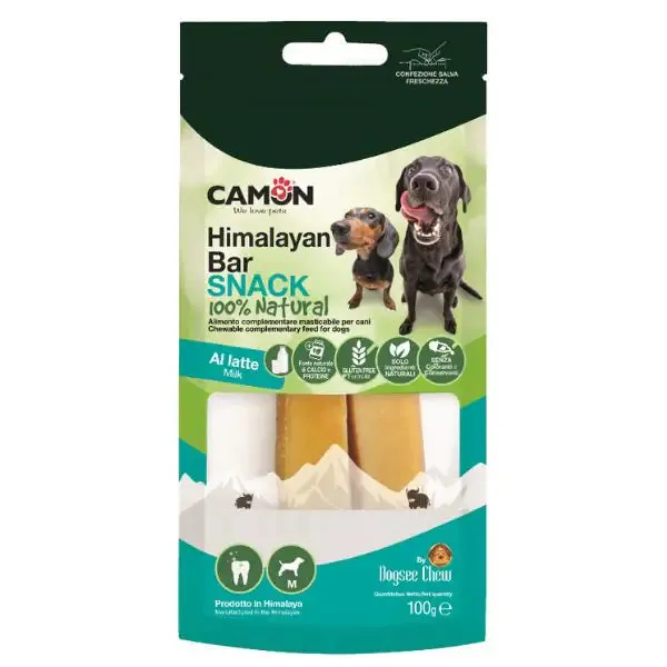 Camon Snack Barrette al latte Himalaya Snack latte Himalaya - 100gr (scadenza: 31/01/2027) - immagine 1