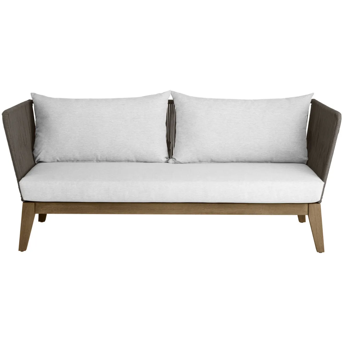 VEGA Divano da esterno Ventura a tre posti; 169x78x72 cm (LxPxH); seduta grigio chiaro, struttura marrone - immagine 1