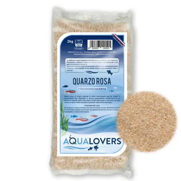 Sabbia decorativa per acquari d'acqua dolce Quarzo Aqualovers Rosa 2 kg - immagine 1