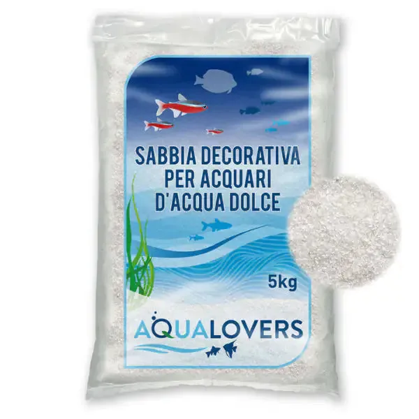 Sabbia decorativa per acquari d'acqua dolce Quarzo Aqualovers Bianco 5 kg - immagine 1